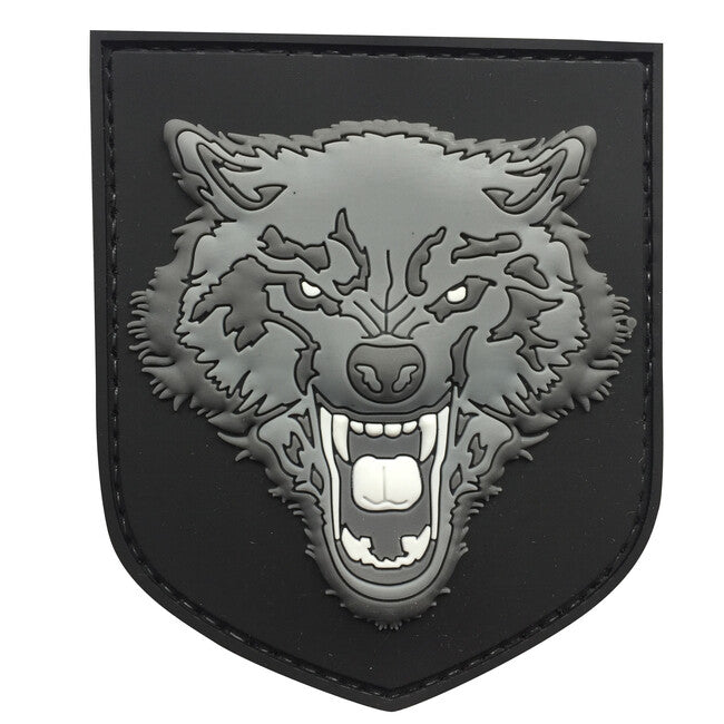 WARAGOD 3D Wolf нашивка ПВХ, сіра
