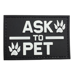WARAGOD Ask to pet PVC нашивка, чорна