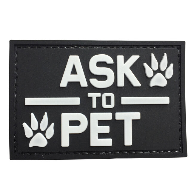 WARAGOD Ask to pet PVC нашивка, чорна
