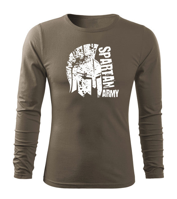 DRAGOWA Fit-T футболка з довгим рукавом León, оливкова 160g/m2