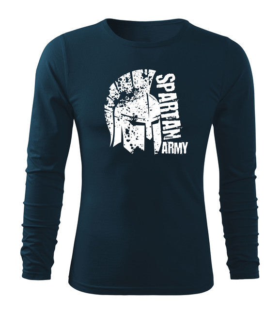 DRAGOWA Fit-T футболка з довгим рукавом León, темно-синя 160g/m2