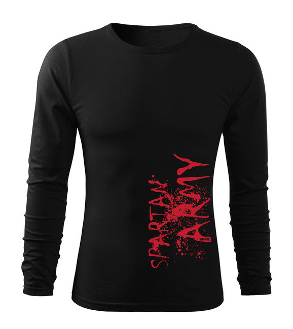 DRAGOWA Fit-T футболка з довгим рукавом RedWar, чорна 160g/m2