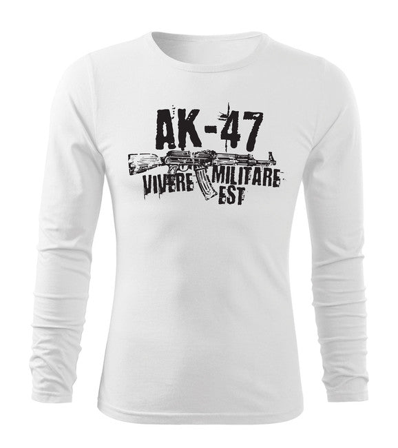 DRAGOWA Fit-T футболка з довгим рукавом Seneca AK-47, темно-синя 160g/m2