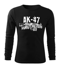 DRAGOWA Fit-T футболка з довгим рукавом Seneca AK-47 160 g/m², чорна
