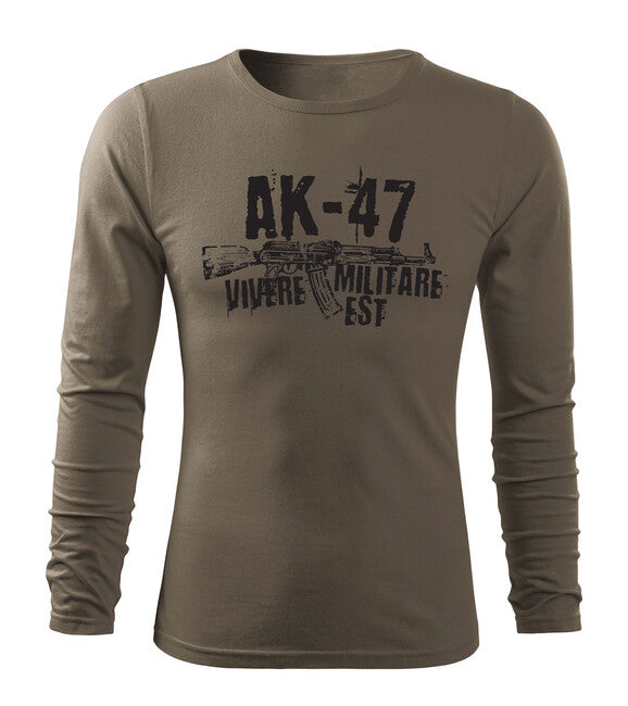 DRAGOWA Fit-T футболка з довгим рукавом Seneca AK-47, оливкова 160g/m2