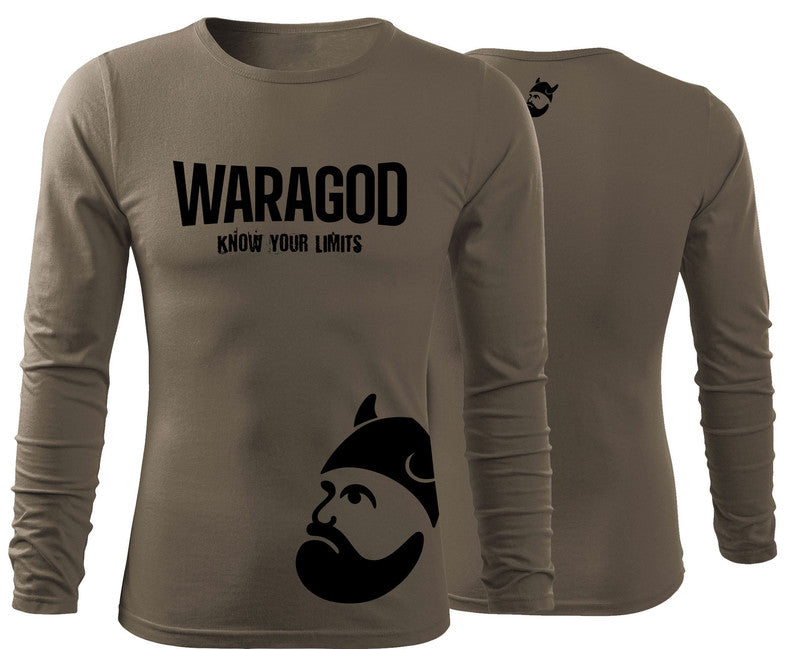 WARAGOD Fit-T футболка з довгим рукавом StrongMERCH, оливкова 160g/m2