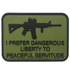 WARAGOD I prefer dangerous PVC нашивка, зелена