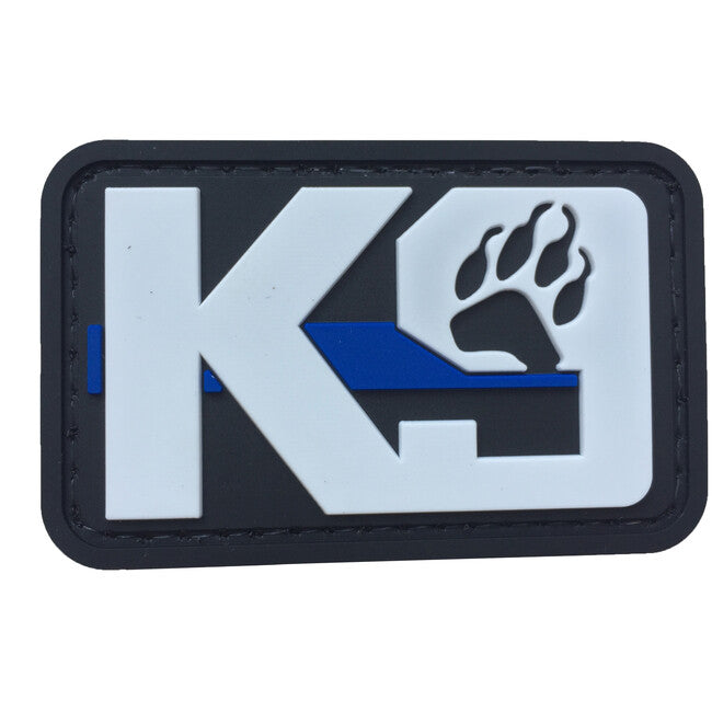 WARAGOD K9 Paw PVC нашивка, чорно-біла