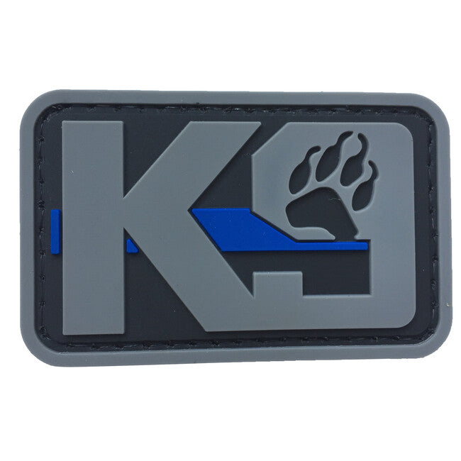 WARAGOD K9 Paw PVC нашивка, чорно-сіра