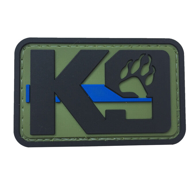 WARAGOD K9 Paw PVC нашивка, зелена