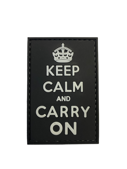 WARAGOD Keep Calm and Carry On PVC нашивка