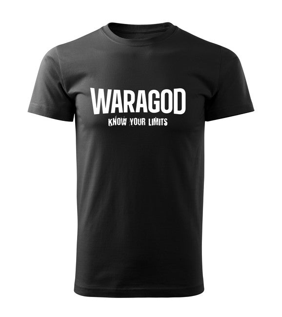 WARAGOD "Know Your Limits" коротка футболка, чорна, 160g/m2