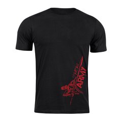 DRAGOWA футболка з коротким рукавом Spartan army RedMyles 160 g/m², чорна