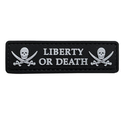 WARAGOD Liberty or Death PVC нашивка, чорно-біла