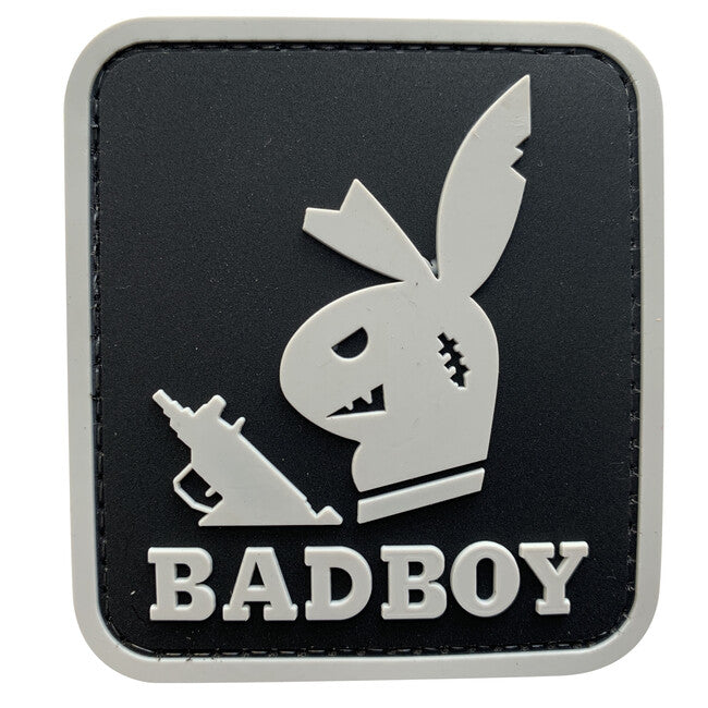 WARAGOD 3D Bad Boy with Gun нашивка чорна, 7.7x6.9cm