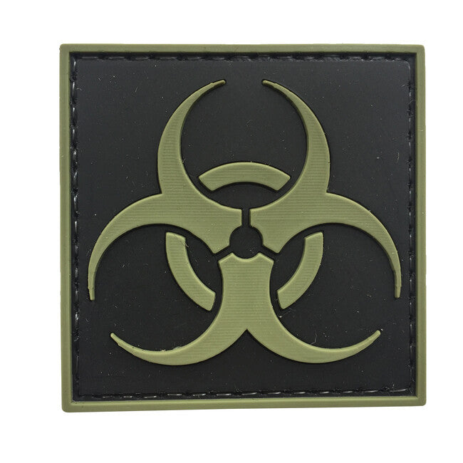 WARAGOD 3D Biohazard Square нашивка чорна, 5x5cm