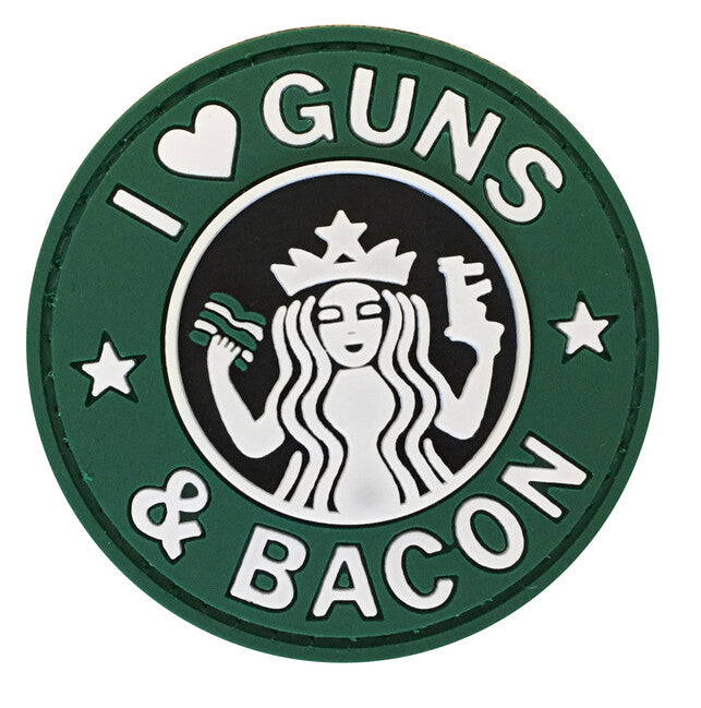 WARAGOD 3D нашивка I Love Guns and Bacon 6cm