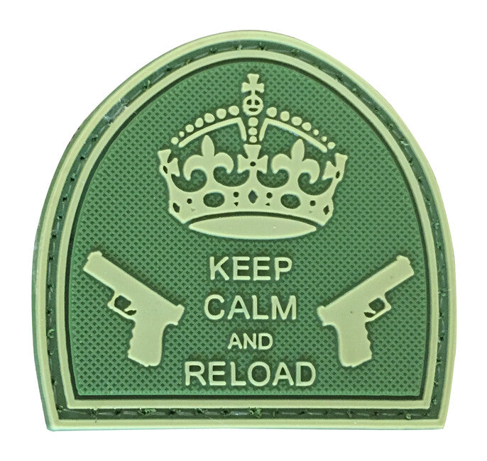 WARAGOD Keep Calm and Reload 3D нашивка, оливкова 5 см