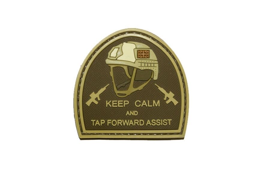 WARAGOD Keep Calm and Tap Forward Assist 3D нашивка Carved coyote, 5см