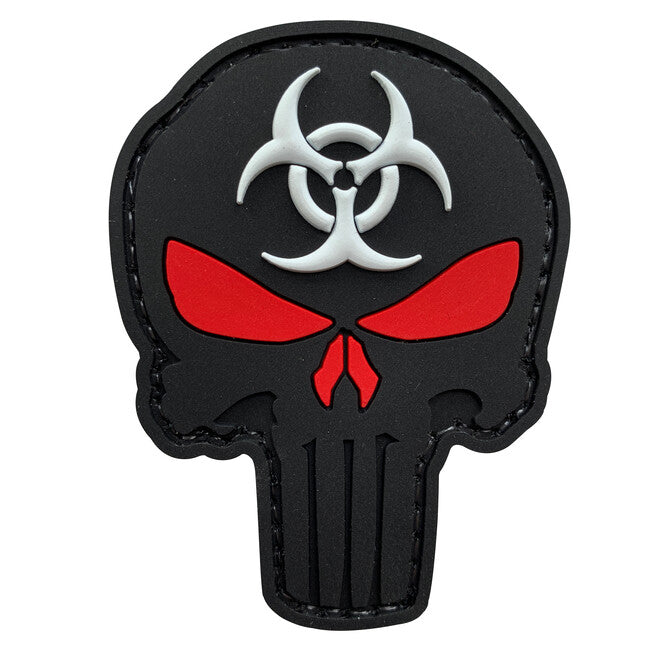 WARAGOD 3D Punisher Biohazard нашивка 7.5x5.6см, 75x56см