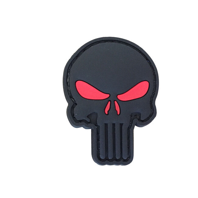 WARAGOD Punisher 3D нашивка з червоними очима, 5x4см