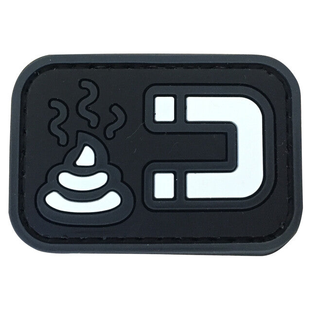WARAGOD 3D Shitmagnet нашивка чорна, 5x3.3cm