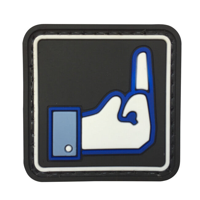 WARAGOD 3D Square Dislike нашивка, чорна 4x4cm