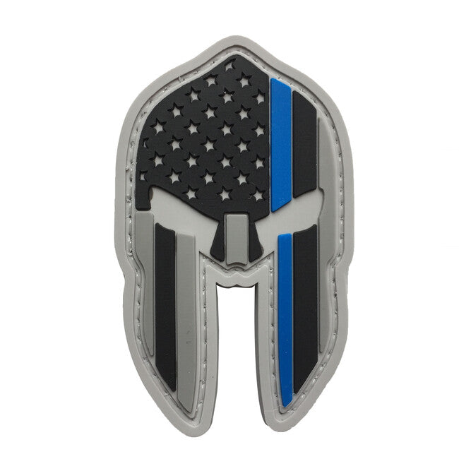 WARAGOD 3D US Spartan Helmet нашивка blue line, 7x4.2см