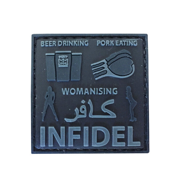WARAGOD Infidel Beer Drinking нашивка, чорна