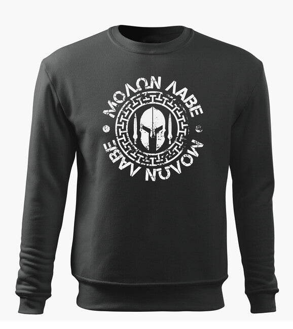 DRAGOWA Molon Labe світшот чоловічий, сірий 300g/m2