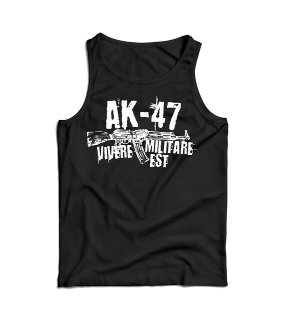 DRAGOWA Seneca чоловіча майка AK-47, біла 160g/m2