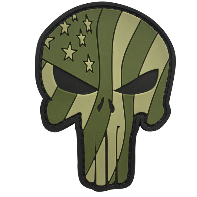WARAGOD Punisher нашивка розвівається США PVC