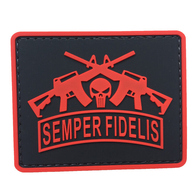 WARAGOD Semper Fidelis PVC нашивка, червона