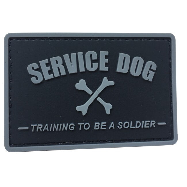 WARAGOD Service dog PVC нашивка, чорно-сіра