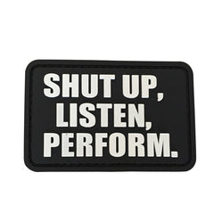 WARAGOD Shut up PVC нашивка, чорна