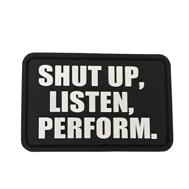WARAGOD Shut up PVC нашивка, чорна