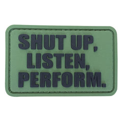 WARAGOD Shut up PVC нашивка, зелена