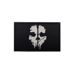 WARAGOD Call of Duty ghost mask вишивана нашивка, чорно-біла