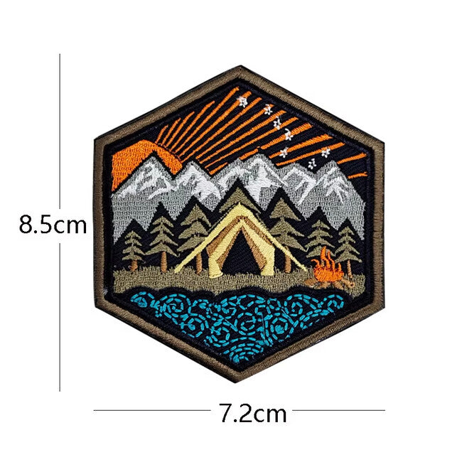 WARAGOD Mountain Camping вишивана нашивка 03