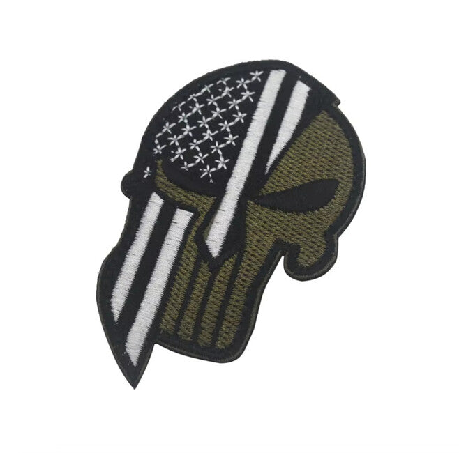 WARAGOD Punisher вишивана нашивка, США чорна