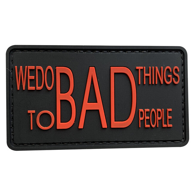 WARAGOD We do BAD Things PVC нашивка, червона