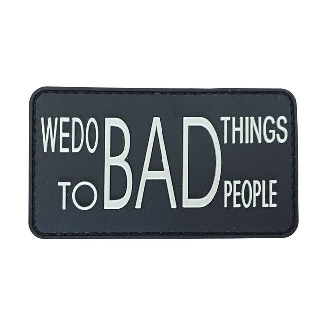 WARAGOD We do BAD Things PVC нашивка, чорна
