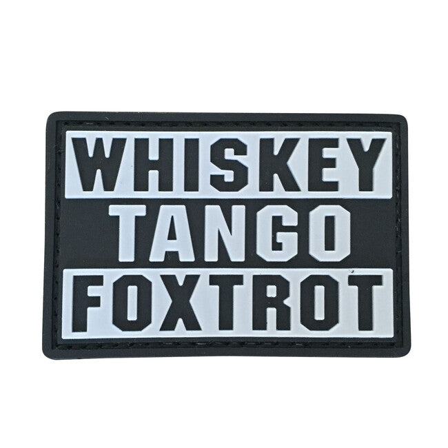 WARAGOD Whiskey Tango нашивка ПВХ, чорно-сіра