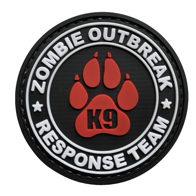 WARAGOD Zombie Outbreak PVC нашивка, чорно-червона