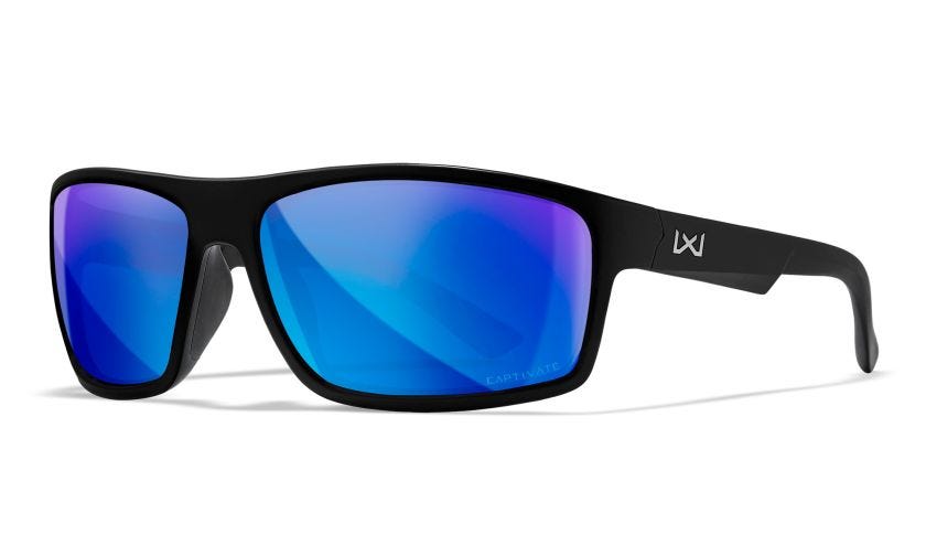 Wiley X Peak сонцезахисні окуляри Captivate Polarized, матовий чорний, синє дзеркало