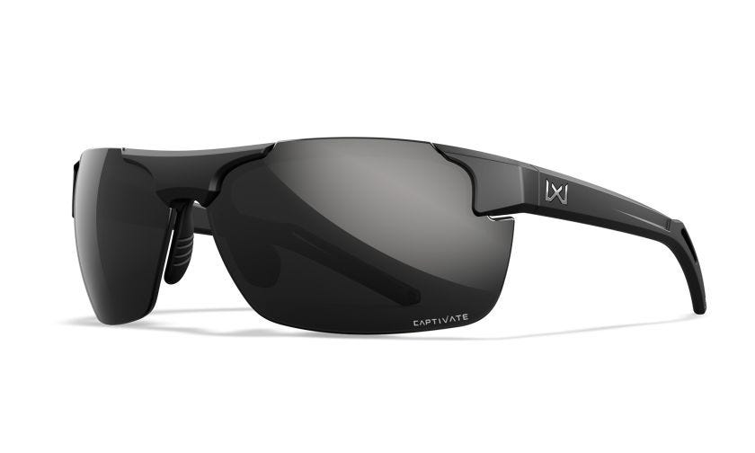 Wiley X Prime сонячні окуляри Captivate Polarized, матова чорна, чорне дзеркало