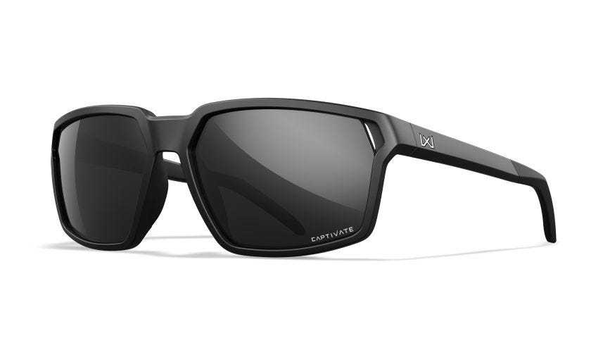 Wiley X Sierra сонячні окуляри Captivate Polarized, матовий чорний, чорне дзеркало