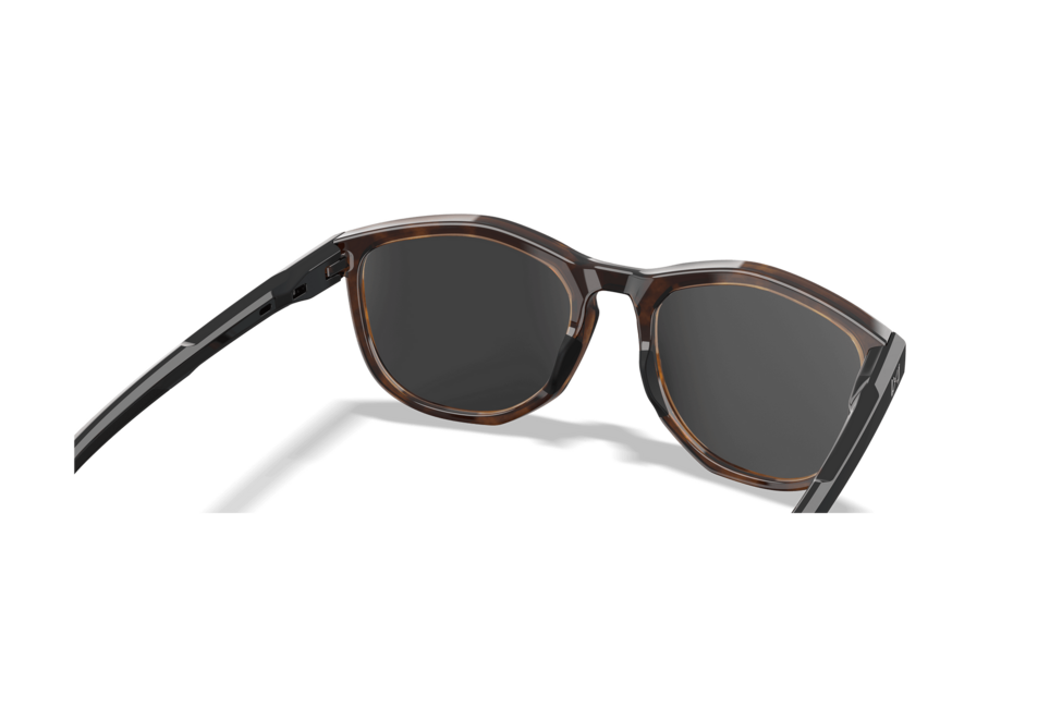 Wiley X Bravo сонцезахисні окуляри, глянцевий черепаховий візерунок / CAPTIVATE™ Polarized Grey