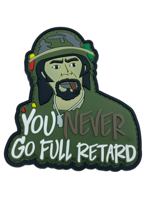 WARAGOD You Never Go Full Retard нашивка PVC