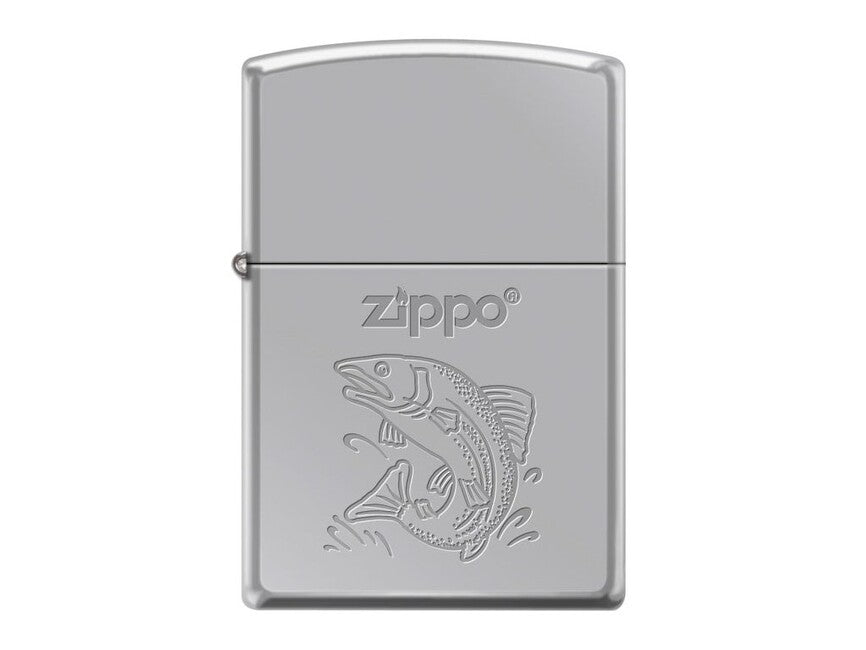 Zippo бензинова запальничка з мотивом Fish, хром